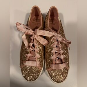 Kate Spade x Keds Collaboration Glitter Pink shoes - EUC Size 8.5